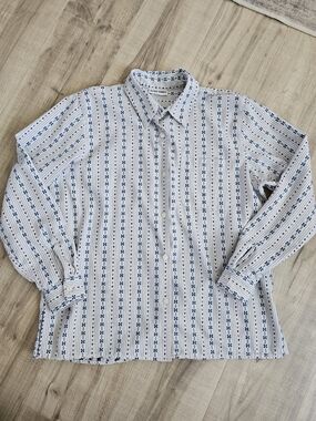 Vintage Alfred Dunner Patterned Button Up Shirt